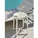 Sand Dune Cream Outdoor Round Stone Top Accent Table