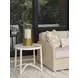 Sand Dune Cream Outdoor Round Stone Top End Table