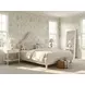 Haven Warm White and Ivory King Upholstered Panel Bed
