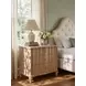 Haven Sundrenched Oak and Ivory King Upholstered Panel Bed
