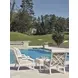 Island Classic Cream and Brown Upholstered Outdoor Rectangular Ottoman