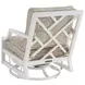 Island Classic Brown and White Upholstered Outdoor Lounge Chair