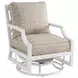 Island Classic Brown and White Upholstered Outdoor Lounge Chair