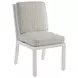 Island Classic Cream and Gray Outdoor Rectangular Quartz Top Dining Room Set