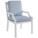 Island Classic Cream and Gray Outdoor Round Quartz Top Dining Room Set