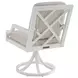 Island Classic Cream and Gray Outdoor Rectangular Quartz Top Dining Room Set