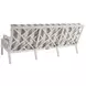 Island Classic White and Brown Outdoor 86" Sofa
