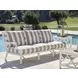 Island Classic White and Brown Outdoor 86" Sofa