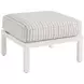 Island Classic Cream and Brown Upholstered Outdoor Rectangular Ottoman
