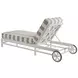 Island Classic White and Brown Outdoor 33" Chaise