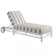 Island Classic White and Brown Outdoor 33" Chaise