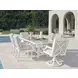 Island Classic Cream and Gray Outdoor Rectangular Quartz Top Dining Room Set