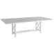 Island Classic Cream and Gray Outdoor Rectangular Quartz Top Dining Room Set
