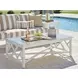 Island Classic Cream and Gray Outdoor Rectangular Quartz Top Cocktail Table