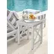 Island Classic Cream and Gray Outdoor Square Quartz Top Accent Table