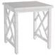 Island Classic Cream and Gray Outdoor Square Quartz Top End Table