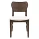West End Ivory and Saddle Brown Upholstered Side Chair Set of 2