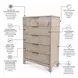 Manhattan Valley Dusty Rose 5 Drawer Chest
