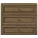 Magnolia Almond 3 Drawer Nightstand with USB Charging