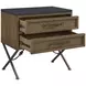 Magnolia Almond and Black 2 Drawer Nightstand with USB Charging