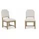 Magnolia Gray and Cashew Upholstered Side Chair Set of 2