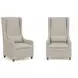 Magnolia Gray Upholstered Host Chair with Pillow Set of 2
