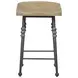 Magnolia Cashew and Gray Counter Height Saddle Stool Set of 2