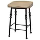 Magnolia Cashew and Gray Counter Height Saddle Stool Set of 2