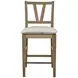 Magnolia Almond Counter Height Slat Back Chair Set of 2