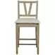Magnolia Cashew Counter Height Slat Back Chair Set of 2