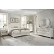 Switchgrass White 7 Drawer Dresser and Round Mirror