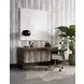 Collin Saloon Light Gray Leather Upholstered Office Chair