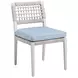 Seabrook Blue Upholstered Outdoor Side Chair