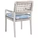 Seabrook Blue Upholstered Outdoor Arm Chair