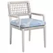 Seabrook Blue Upholstered Outdoor Arm Chair