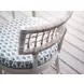Seabrook Blue and White Upholstered Swivel Outdoor Counter Height Stool