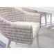 Seabrook Blue and White Upholstered Outdoor Arm Chair