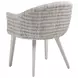 Seabrook Blue and White Upholstered Outdoor Arm Chair