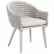 Seabrook Blue and White Upholstered Outdoor Arm Chair