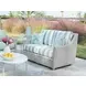 Seabrook Blue and White Outdoor 58" Loveseat