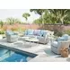 Seabrook Blue Outdoor 82" Sofa