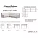 Seabrook White 4 Piece Modular Outdoor Sectional