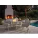 Seabrook Blue and White Upholstered Outdoor Arm Chair