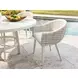 Seabrook Blue and White Upholstered Outdoor Arm Chair