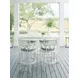 Seabrook Blue and White Upholstered Swivel Outdoor Bar Stool