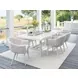 Seabrook Blue and White Upholstered Outdoor Arm Chair