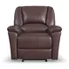Plush Tavern Brown Leather Glider Recliner