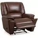 Plush Tavern Brown Leather Glider Recliner