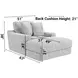 Cozy Pearl 53" Chaise with USB Charging
