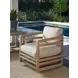 Stillwater Cove Tan Upholstered Outdoor Swivel Lounge Chair